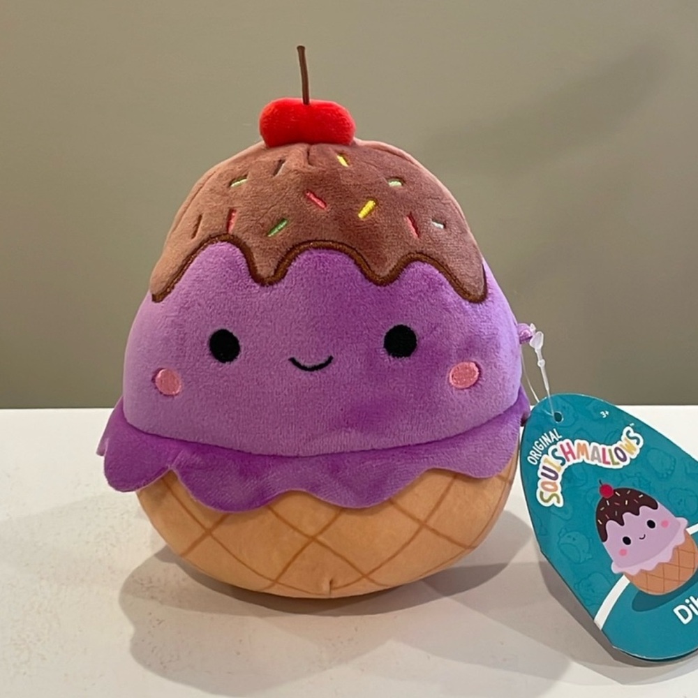 NWT 5” Dibbs the Purple Ice Cream Scented Squishmallow from Dessert Mystery Bag